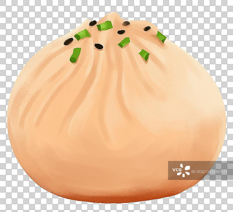 传统美食食物食材早餐早点灌汤包小笼包煎包美味插画图片素材