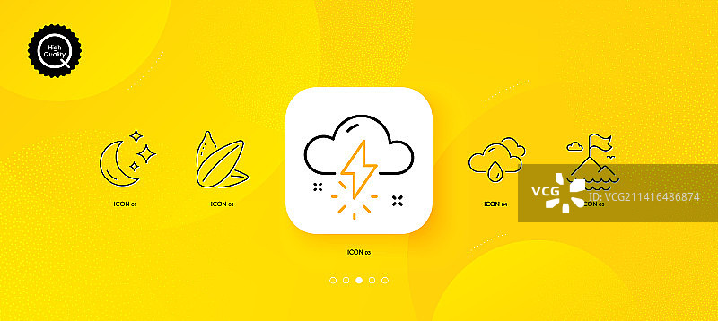 月亮雨天和雷暴天气图片素材