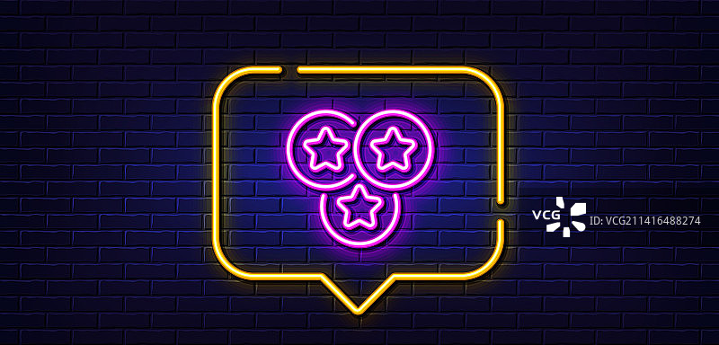 五星排名标志霓虹灯图标图片素材
