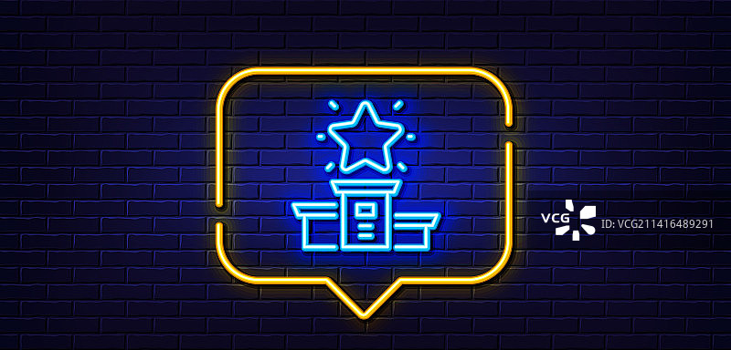 获胜者领奖台线性图标，第一名标志图片素材