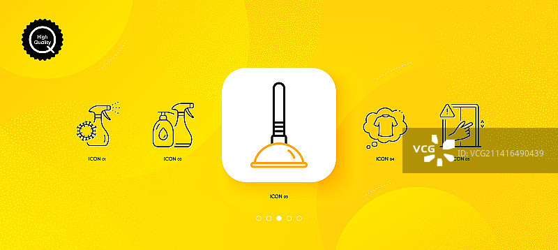 新冠病毒喷雾T恤和清洁液图片素材