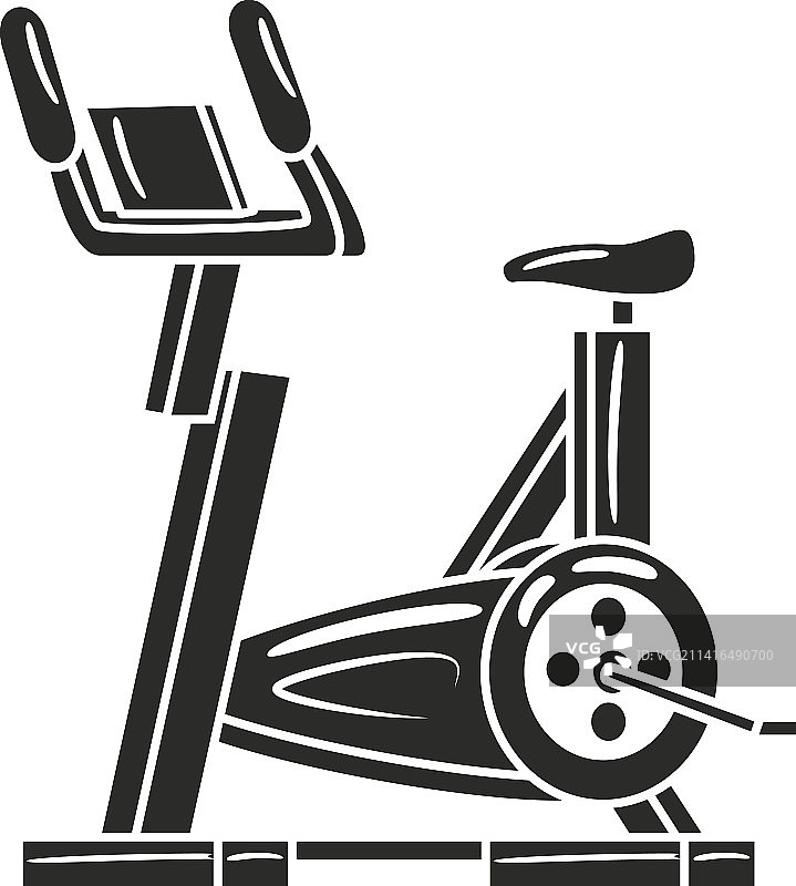 健身房静态自行车图片素材