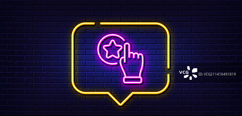 评分按钮线性图标最佳排名标志霓虹灯图片素材