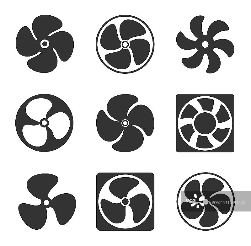 通风机风扇螺旋桨图标图片素材