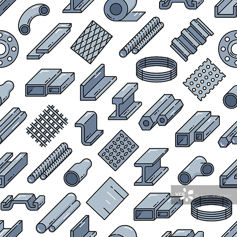 钢铝金属型材无缝图案图片素材