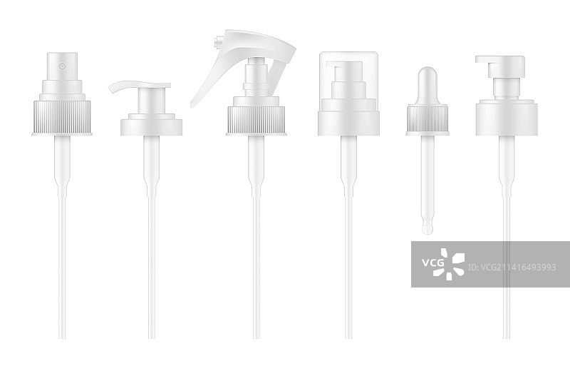 3D泵头滴管瓶逼真模型图片素材
