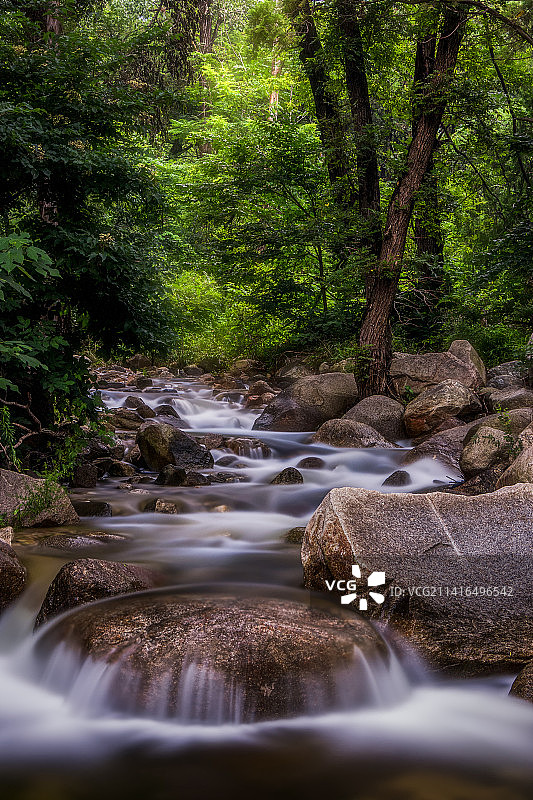 山东泰安泰山天外村溪流图片素材