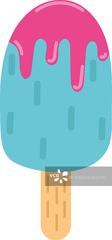 冰淇淋粉彩色热带风图片素材