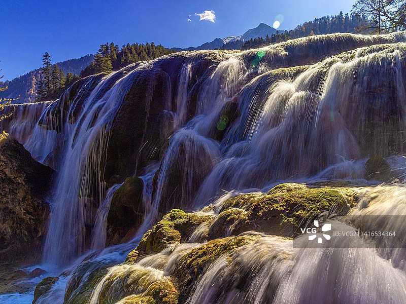 珍珠滩瀑布图片素材