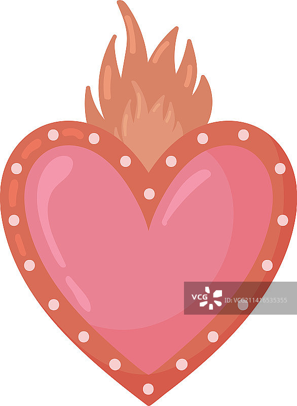 燃烧的心形图片素材