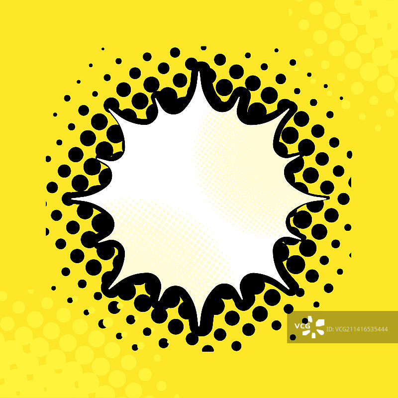 漫画气泡点半色调波普艺术图片素材