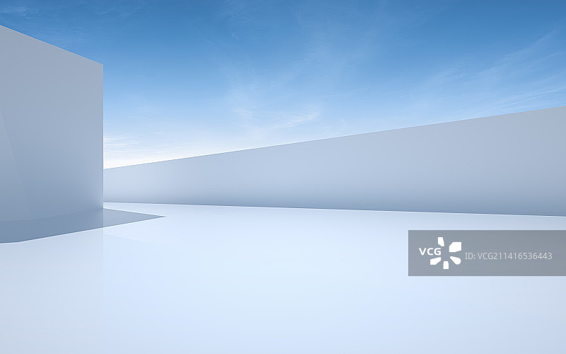 三维渲染建筑空间背景平台图片素材