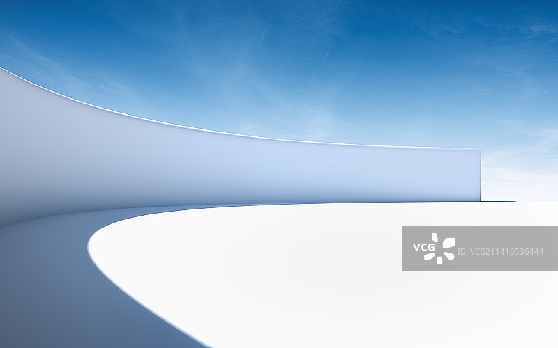 三维渲染建筑空间背景平台图片素材