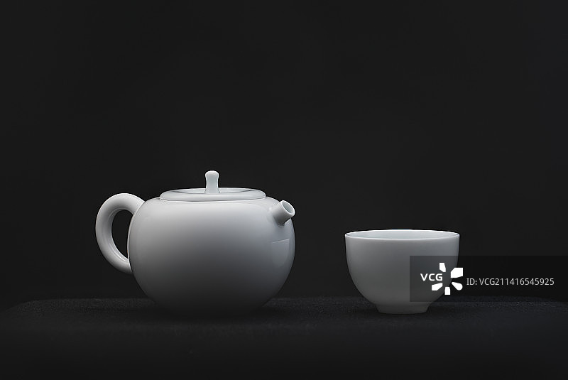 白瓷茶具图片素材