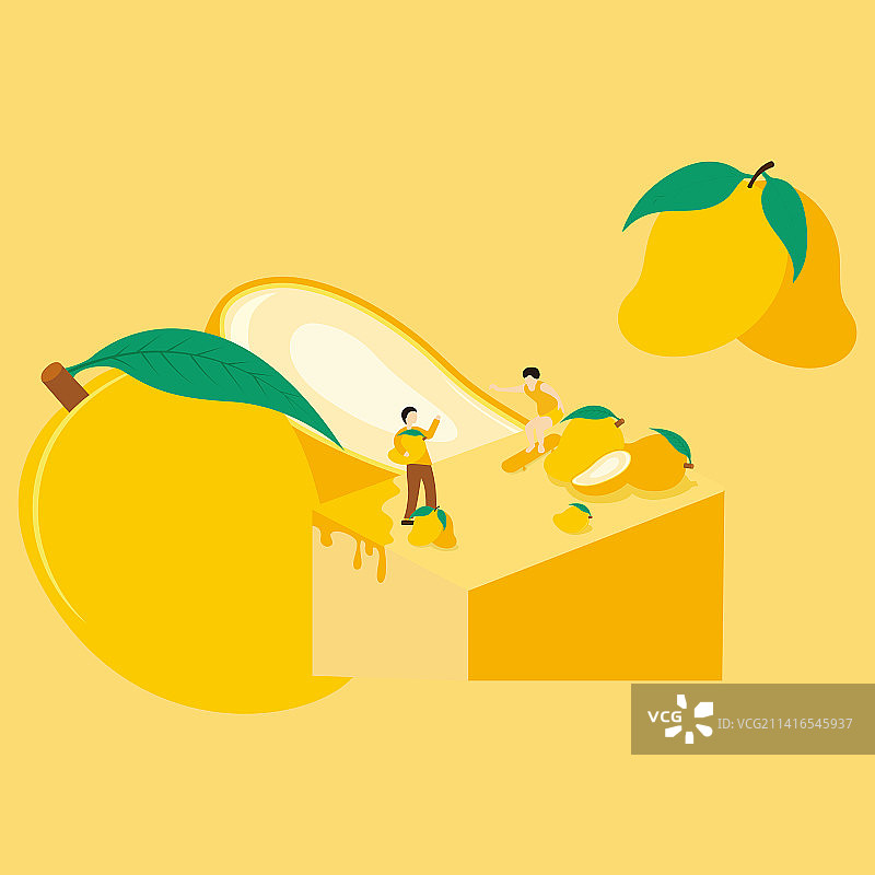 芒果情侣图片素材