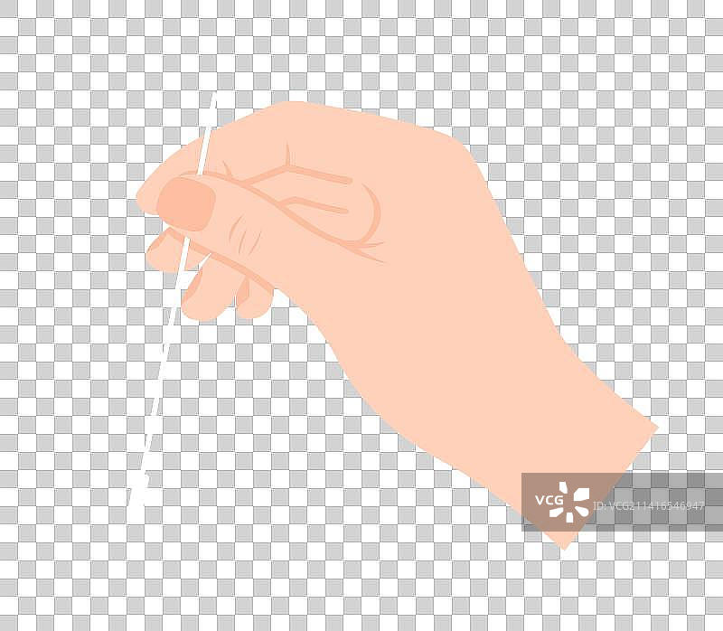 居家自测抗原手持棉签手绘插画图片素材