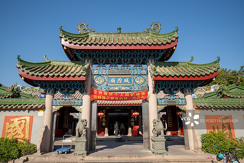 广东揭阳潮汕学宫城隍庙古建筑民间雕刻图片素材