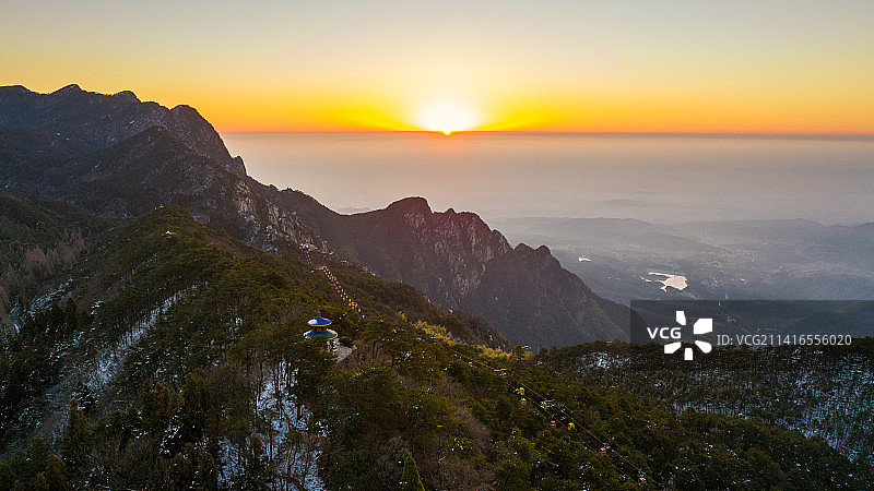 九江庐山含鄱口日出图片素材