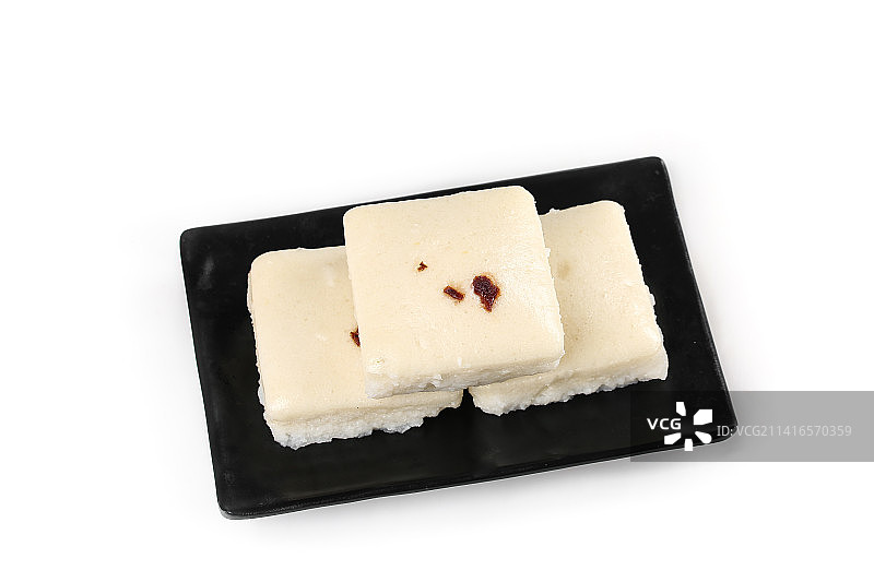 白底上的白糖发糕图片素材