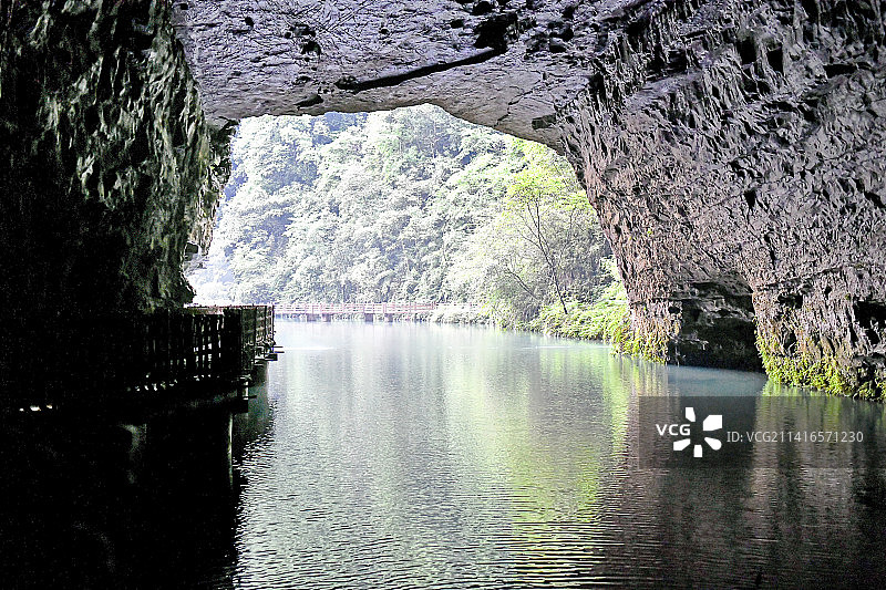 贵州省遵义市绥阳县温泉镇，双河洞国家地质公园景观图片素材