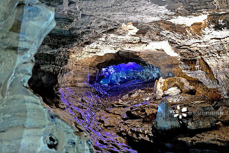 贵州省遵义市绥阳县温泉镇，双河洞国家地质公园景观图片素材