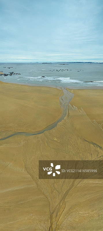 沙滩滩涂航拍图片素材