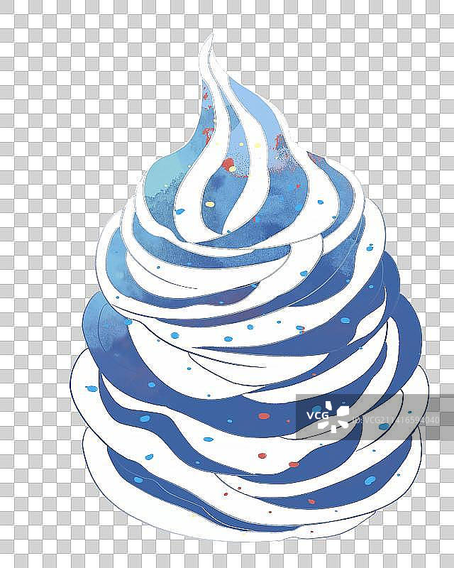 夏季降暑美味冰激凌山元素图片素材