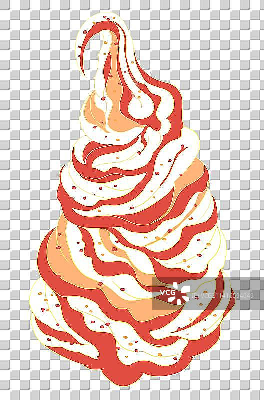 夏季降暑美味冰激凌山元素图片素材