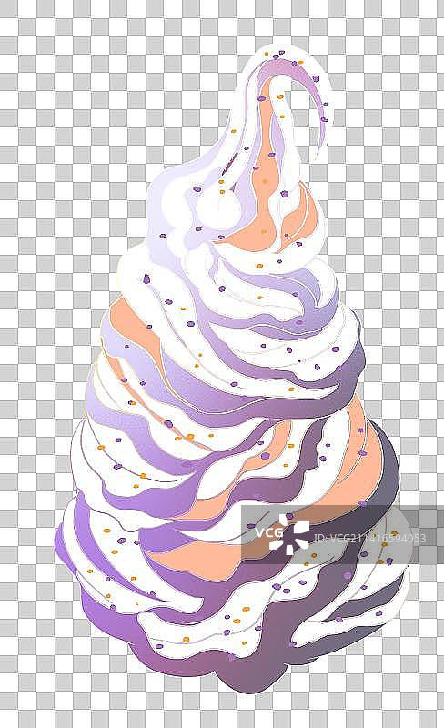 夏季降暑美味冰激凌山元素图片素材