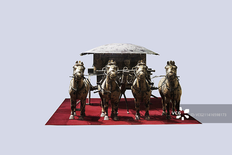 中国古代交通工具，秦，铜车马图片素材