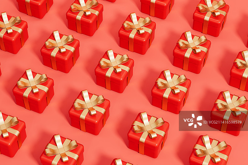 3D渲染的礼盒题材的场景图图片素材