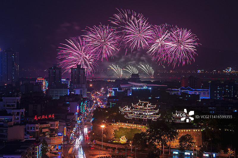 长沙天心阁烟花图片素材