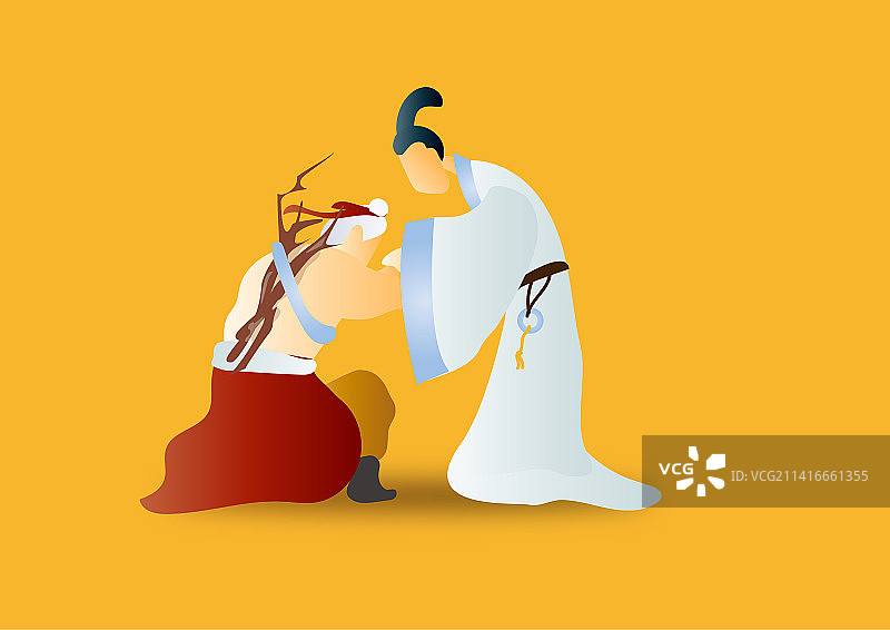 中国历史典故之春秋战国将相和负荆请罪图片素材