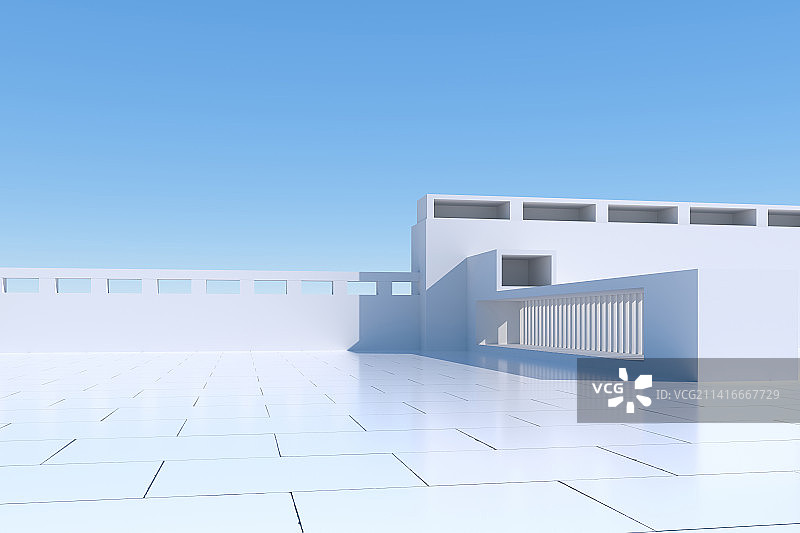 3D现代城市建筑空间与结构图片素材