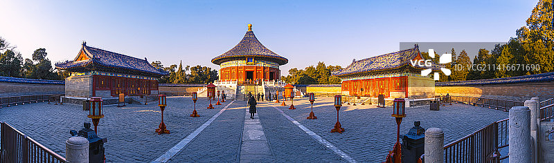 天坛-回音壁全景图片素材