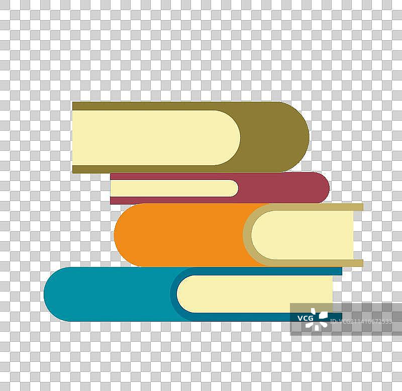 一堆书本元素图片素材