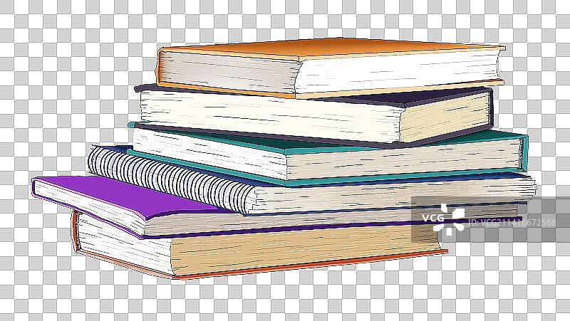 一堆书籍图片素材