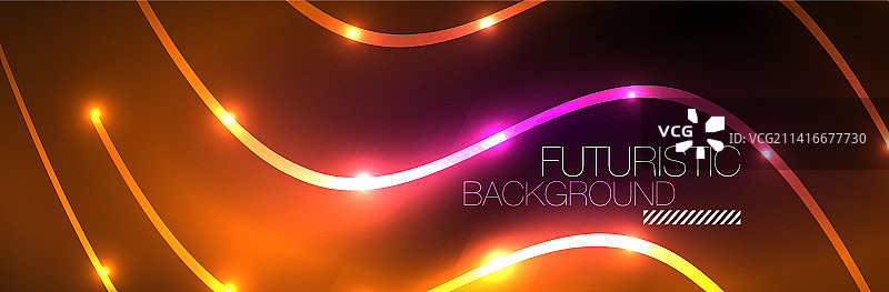 闪亮的霓虹灯暗抽象背景与图片素材