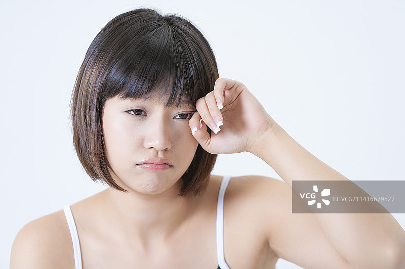 美女眼睛痛图片素材