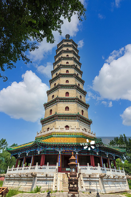 中国河北承德避暑山庄永佑寺舍利塔图片素材