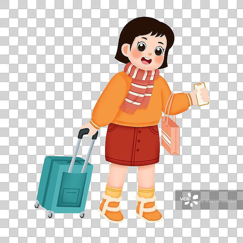 拉着行李箱的人，春运，回家，图片素材