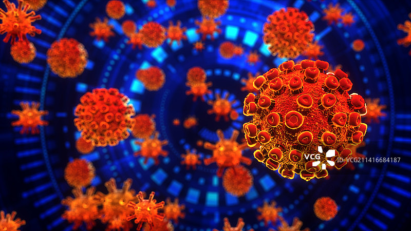 3D新冠病毒图片素材