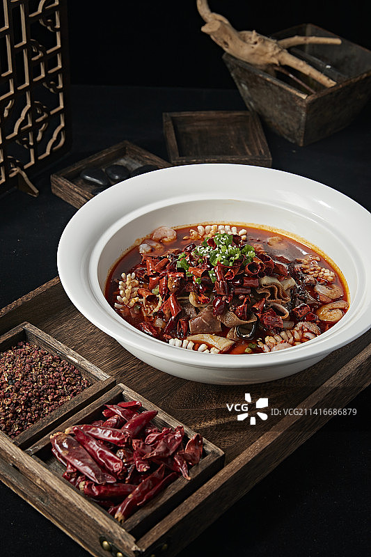 川味海鲜毛血旺图片素材