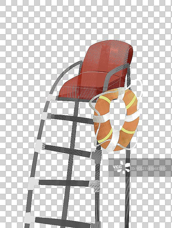 救生台插画元素图片素材