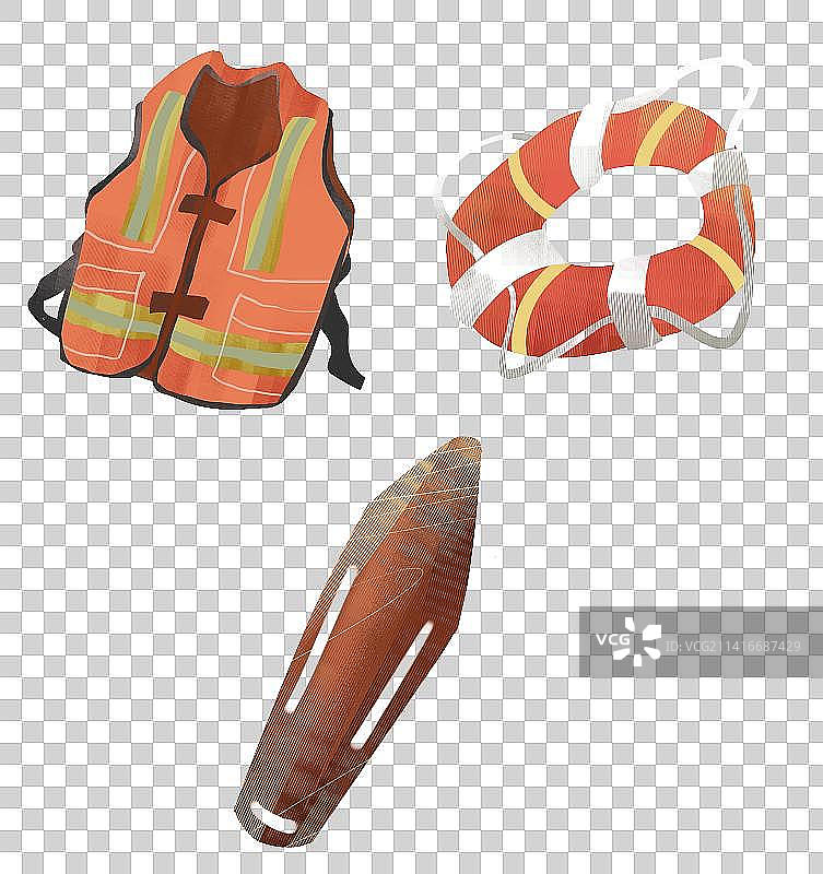 救生用品插画元素图片素材