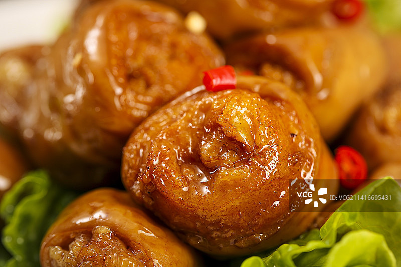 深底上的九转大肠图片素材