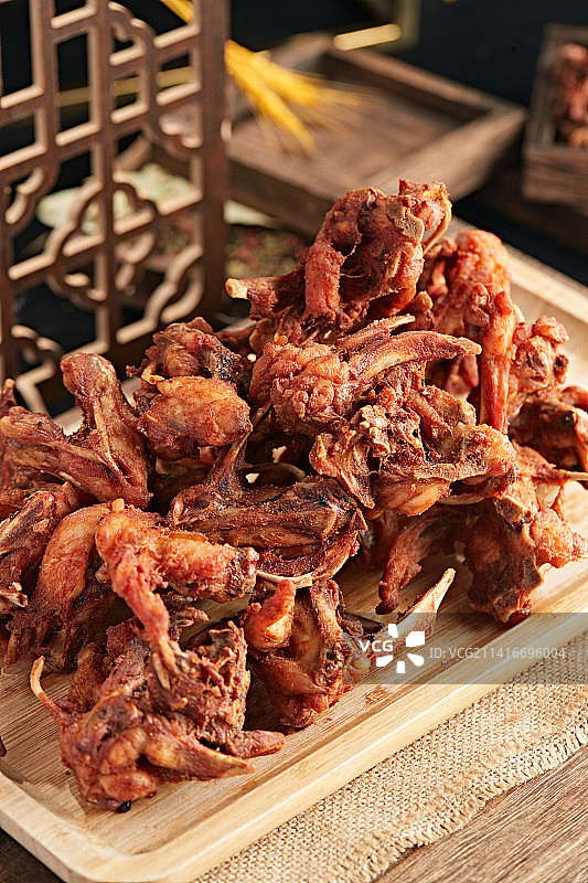 西餐油炸鸡叉骨鸡架图片素材