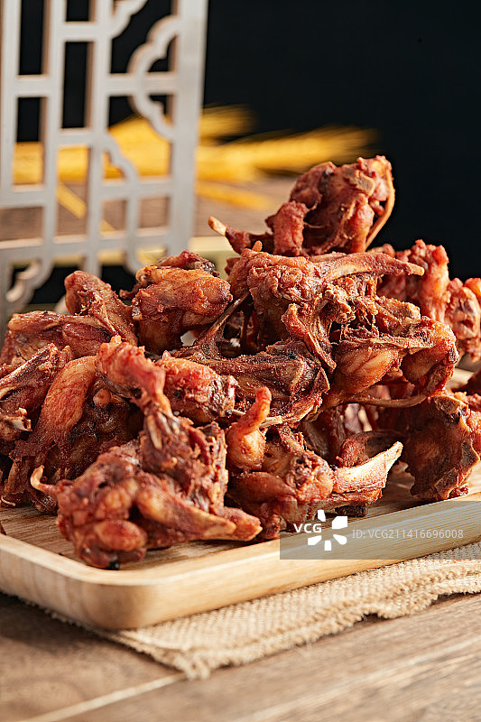 西餐油炸鸡叉骨鸡架图片素材