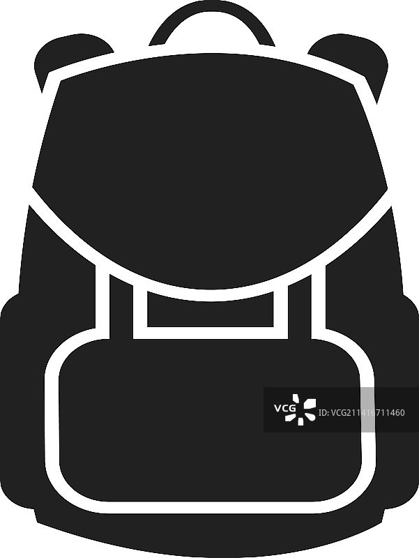 黑色徒步背包图标图片素材
