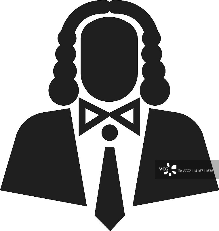 法官图标黑色律师头像法律法庭图片素材